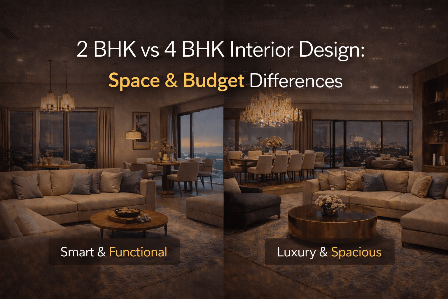 2 BHK vs 4 BHK Interior Design: Space & Budget Differences